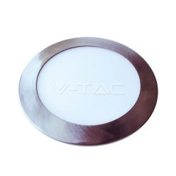   24W LED Keskeny panel szatén nikkel kerek Természetes fehér (V-TAC)