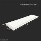 40W 2in1 LED panel 1200 x 300 mm-es 4000lm 3000K beépített driverrel - 6624 (V-TAC)