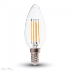 6W Retro LED izzó Filament E14 gyertya 2700K - 7423 (V-TAC)