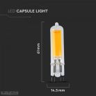 3W G9 LED Spotlámpa 230V Meleg fehér - 7476 (V-TAC)