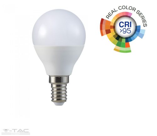 5,5W LED izzó CRI>95 E14 P45 6400K - 7490 (V-TAC)