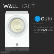 GU10 foglalattal ellátott fali lámpatest fehér 1 irányú IP44 - 7539 V-TAC