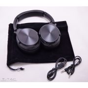 Vezetéknélküli bluetoothos fejhallgató fekete 500mAh - 7727 V-TAC