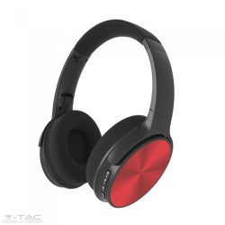   Vezetéknélküli bluetoothos fejhallgató piros 500mAh - 7729 - V-TAC