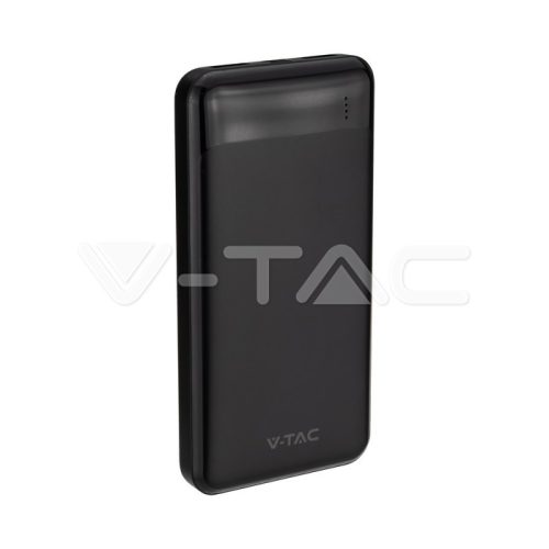10000mAh Gyors töltő Power Bank, fekete színű (V-TAC)