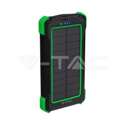 10000mAh Napelemes vezeték nélküli Power Bank, fehér színű vtac_v-tac_sku-7835-2