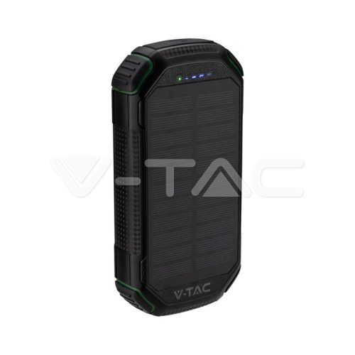 30000mAh Napelemes vezeték nélküli Power Bank, fekete színű vtac_v-tac_sku-7836-2