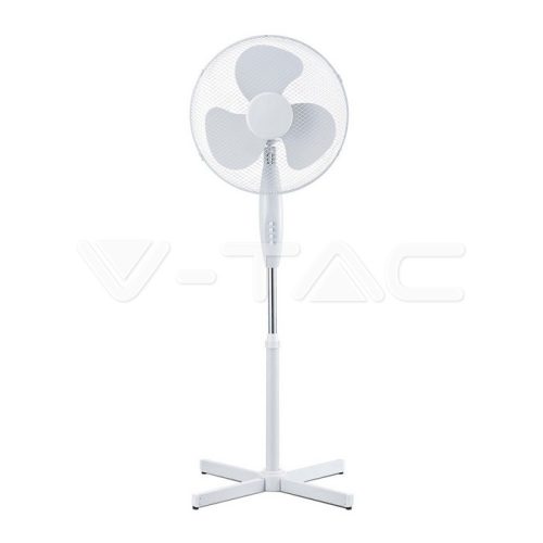 40W Álló ventilátor 600mm, kereszt talp, 4 gombos, 3 pengével (V-TAC)