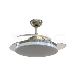  30W 3 az 1-ben LED mennyezeti ventilátor RF vezérléssel, 3 pengével, fehér színű, 35W DC motor (V-TAC)