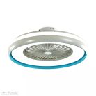 45W Kék gyűrűs ventilátor 35W beépített világítással CCT 3 IN 1 távirányítóval - 7934 (V-TAC)