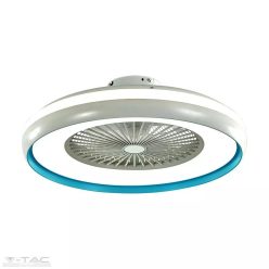   45W Kék gyűrűs ventilátor 35W beépített világítással CCT 3 IN 1 távirányítóval - 7934 (V-TAC)