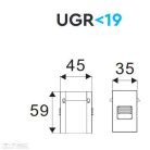 1W Magnetic lineár spotlámpa CRI>90 fekete 3000K UGR19 - 7958 (V-TAC)