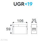 3W Magnetic lineár spotlámpa CRI>90 fekete 3000K UGR19 - 7960 (V-TAC)