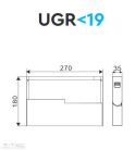 20W Magnetic dönthető lineár spotlámpa CRI>90 fekete 3000K UGR19 - 7964 (V-TAC)