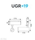 15W Magnetic lineár spotlámpa CRI>90 fekete 3000K UGR19 - 7966 (V-TAC)