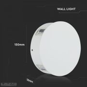 4W LED fehér kör fali lámpa 4000K IP65 - 8214 V-TAC