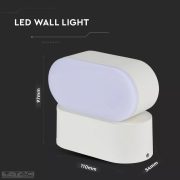 6W LED ovális fali lámpatest fehér 4000K IP65 - 8287 V-TAC