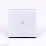 Fehér üveg váltókapcsoló - 8360 - V-TAC
