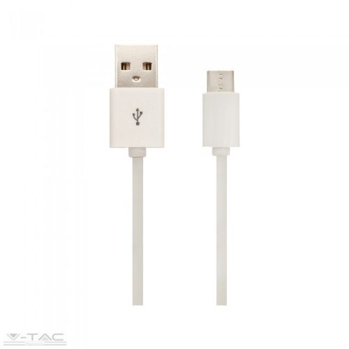 Micro USB C kábel 1,5m fehér - 8456 V-TAC