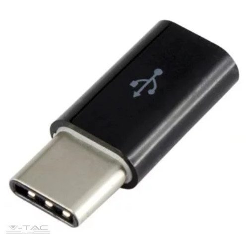 Micro USB C átalakító fekete - 8471 V-TAC
