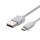 1m. Micro USB kábel fehér gyöngy széria vtac_v-tac_sku-8480-2