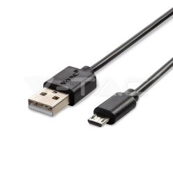 1m.Micro USB kábel fekete gyöngy széria vtac_v-tac_sku-8481-2