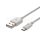 1m. Micro USB kábel fehér ezüst széria vtac_v-tac_sku-8484-2