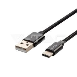 1m. C típusú USB kábel fekete platinum széria vtac_v-tac_sku-8491-2