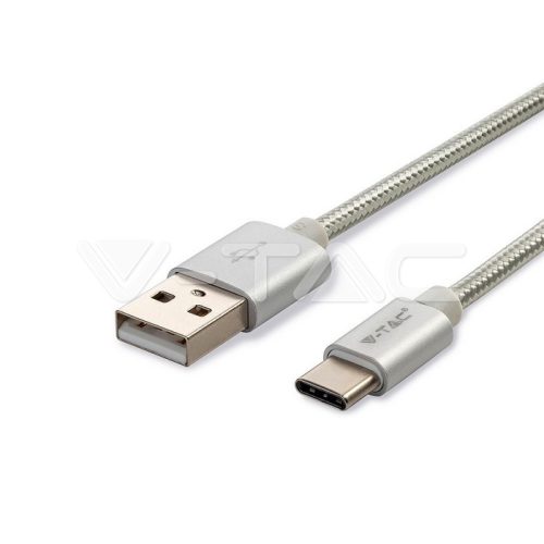 1m.C típusú USB kábel ezüst platinum széria vtac_v-tac_sku-8492-2