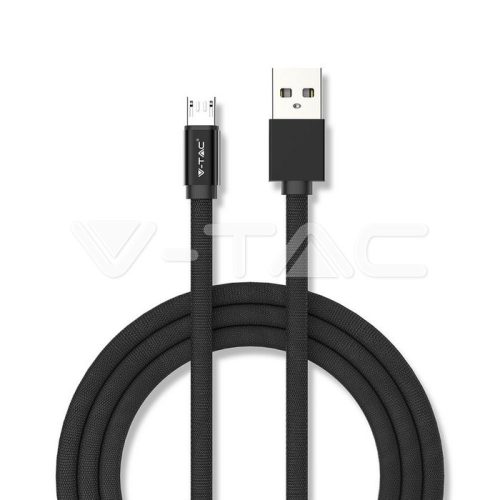 1m. Micro USB kábel fekete rubin széria (V-TAC)