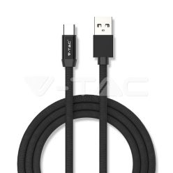 1m. C típusú USB kábel fekete rubin széria (V-TAC)