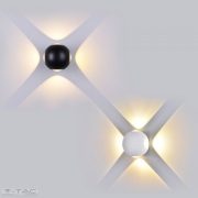 4W LED design gömb fali lámpa fekete IP65 4000K - 8554