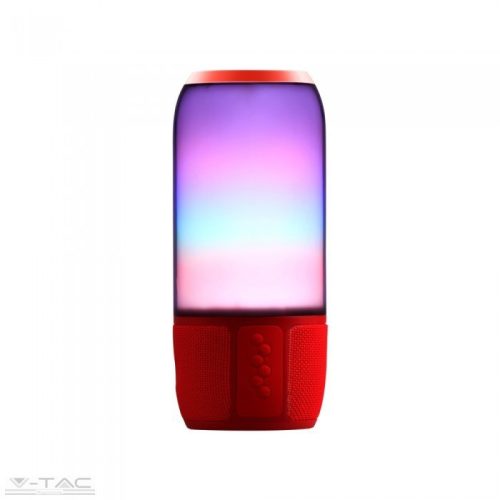 Piros bluetooth-os smart hangszóró ritmikus LED hangulatfénnyel - 8571 V-TAC