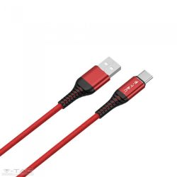   Micro USB C szövet kábel 1m piros 2,4A Gold széria - 8634 - V-TAC