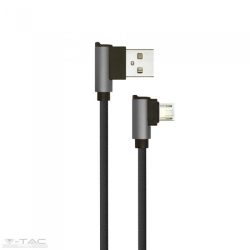   Micro USB szövet kábel 1m fekete 2,4A Diamond széria - 8635 - V-TAC