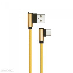   Micro USB C szövet kábel 1m arany 2,4A Diamond széria - 8640 - V-TAC