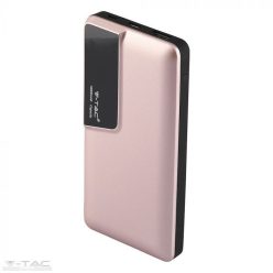   Rózsaarany Power bank digitális kijelzővel 10000 mAh - 8873 (V-TAC)