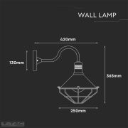 Elegáns fém oldalfali lámpatest rózsaarany IP65 - 8973 V-TAC