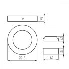 CARSA V2LED 18W 4000K Felületre szerelhető LED panel szatén nikkel 27211 (Kanlux)