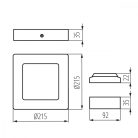 KATRO V2LED 18W 4000K Süllyeszthető LED panel szatén nikkel 27213 (Kanlux)