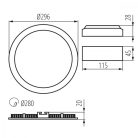 ROUNDA V2LED 24W 4000K Süllyeszhető LED panel szatén nikkel 27220 (Kanlux)