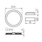 ROUNDA V2LED 12W 4000K Süllyeszthető LED panel ezüst 28930 (Kanlux)