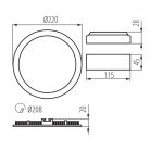 ROUNDA V2LED 18W 4000K Süllyeszthető LED panel fehér 28933 (Kanlux)