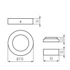 CARSA V2LED 12W 4000K Felületre szerelhető LED panel fehér 28948 (Kanlux)