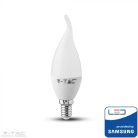 5,5W LED izzó Samsung chip E14 gyertyaláng 6400K - PRO119 (V-TAC)