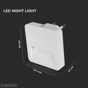 LED éjszakai fény 0,45W beépített alkonykapcsolóval 3000K - PRO20019