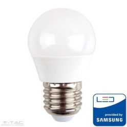   4,5W LED izzó Samsung chip E27 G45 6400K A++ 5 év garancia - PRO263 (V-TAC)