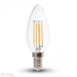   Dimmelhető 4W Retro LED izzó Samsung chip E14 gyertya Meleg fehér - PRO278 (V-TAC)