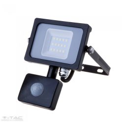   10W Mozgásérzékelős LED reflektor fekete IP65 3000K - PRO436 (V-TAC)