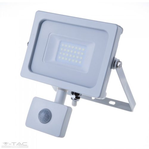 20W Mozgásérzékelős LED reflektor fehér IP65 3000K - PRO448 (V-TAC)